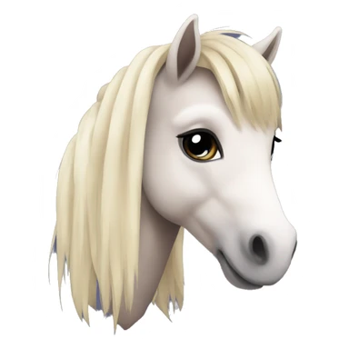 Mini horse with long hair  sticker