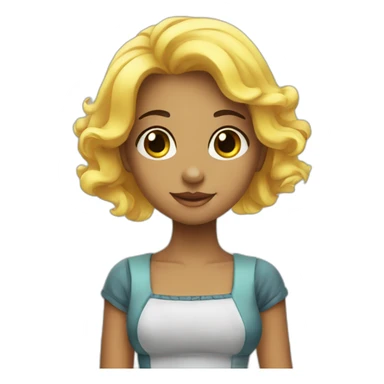 Cute girl sirene sticker