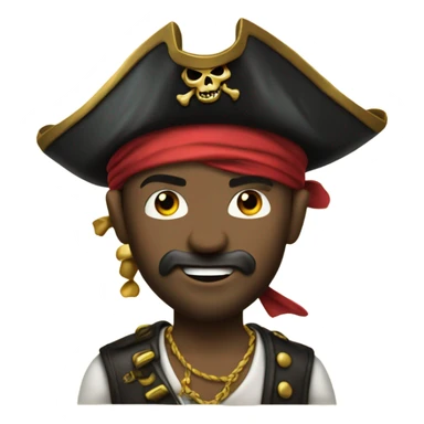 pirate with gold grills  sticker