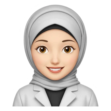 Hijab white caot sticker