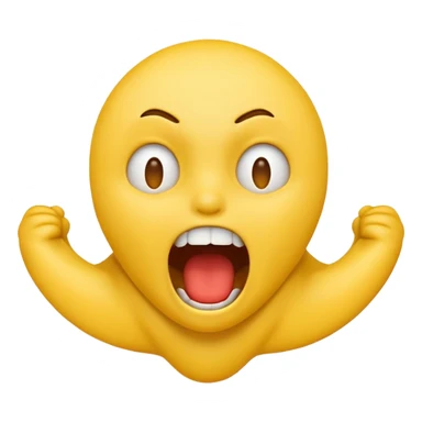 Strangling neck classic yellow emoji style screaming sticker