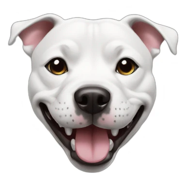 Black white Staffy smile sticker