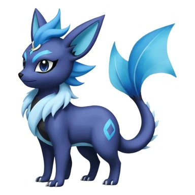 Luxray-Absol-Noibat-Vaporeon-Dewott-fusion sticker
