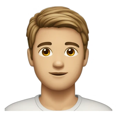 Young man with short brown hair, brown eyes and light skin. A light beard but no mustache. sticker