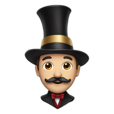 magician with a mustache sticker