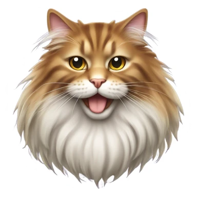 long hair cat smoking a cigarette  sticker