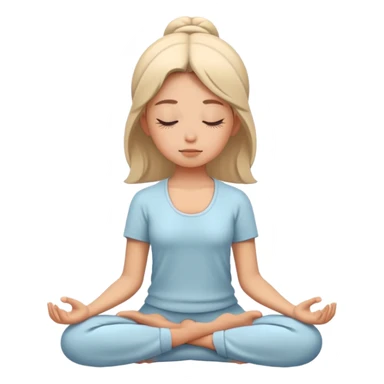 girl meditating sticker