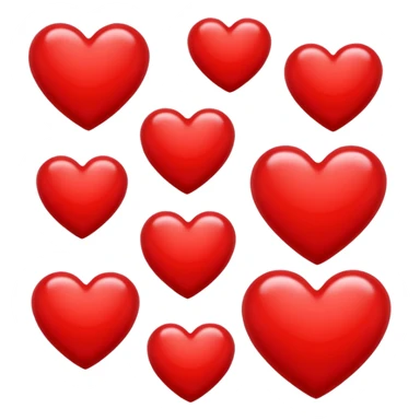 redesigned red hearts sticker