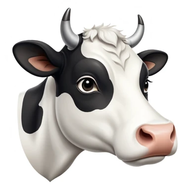 cinematic-noble-black-and-white-cow-portrait-emoji,-poised-and-regal,-with-a-large,-sturdy-build-and-a-beautifully-patterned-hide-of-rich-black-accented-by-crisp-white-patches,-deep-set-soulful-brown-eyes,-simplified-yet-sharp-and-sophisticated sticker