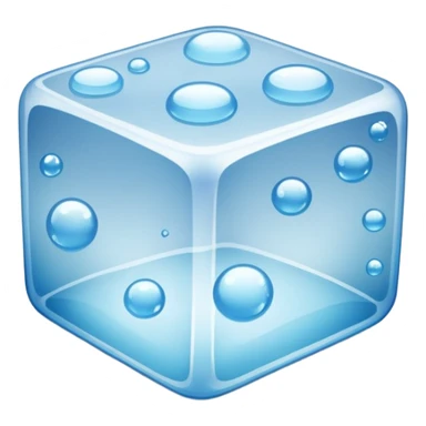 ice cube with small bubbles in it sticker