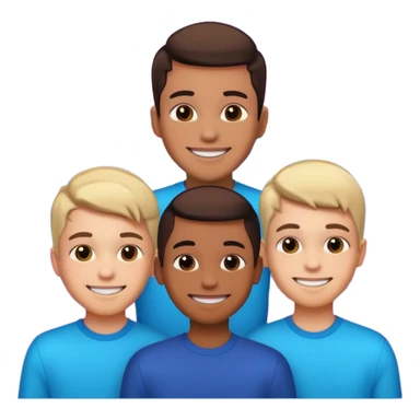 boys smiling neon cityscape sticker