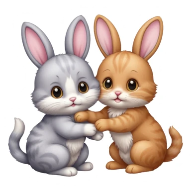 kitten and a bunny sticker