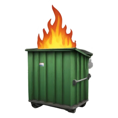 Burning dumpster sticker