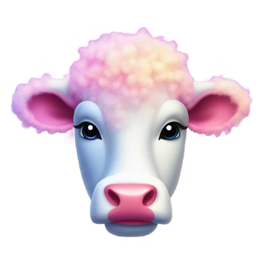 Lisa frank glitter fluffy cow sticker