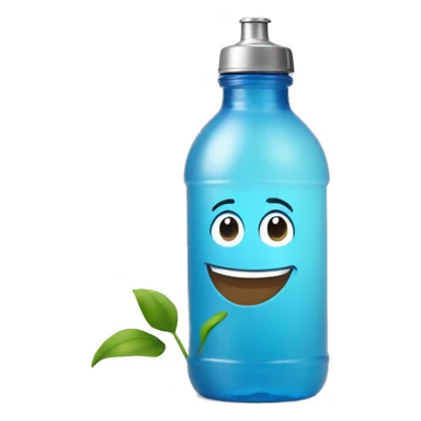 Bio based water bottle smiling  sticker