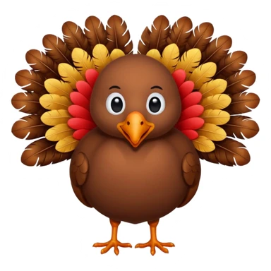 cute turkey heart sticker