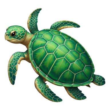 sea turtle, front view  sticker
