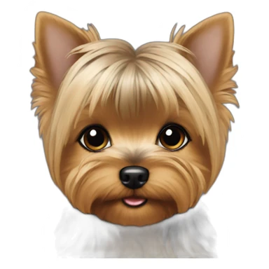 Light Short hair yorkie baby sticker