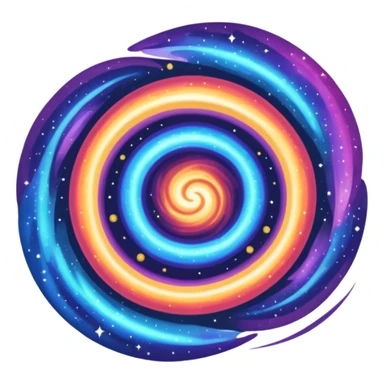 two galaxies colliding sticker