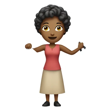 Woman holding 4b movement sign sticker