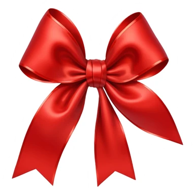 Red christmas bow sticker