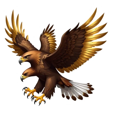 Golden eagle with razor and gold wings, Red Rising sticker