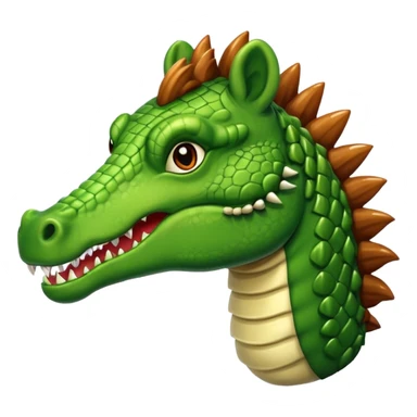 Crocodile horse sticker