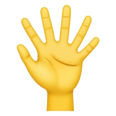 yellow emoji hand holding up 4 fingers sticker