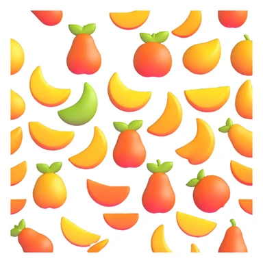 shiny and vibrant numbers as fruit sticker