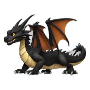 Dragon in black sticker