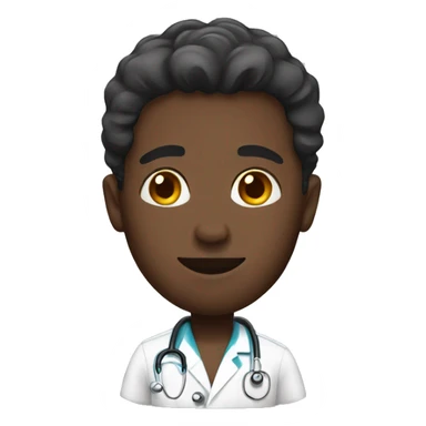 black male nurse sticker