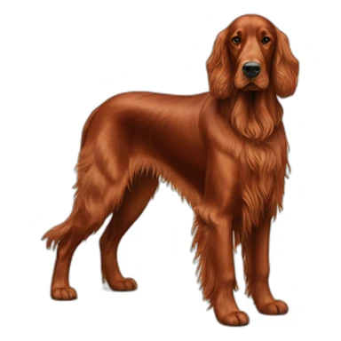 Dog irish setter full body sticker
