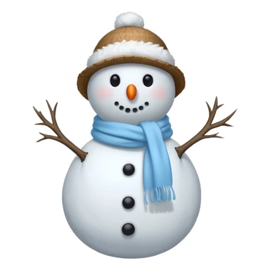 snowman with light blue scarf sticker