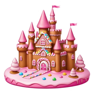 candy land pink melted castle sticker
