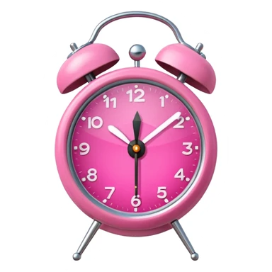 Pink clock alarm  sticker