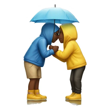 me and my bestfriend kissing in the rain  sticker