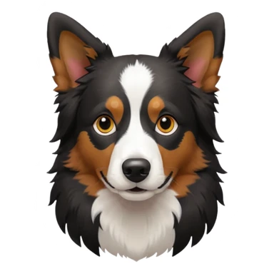 Colorful Border collie Dog, Border collie Portrait, Dog Sticker Clip art sticker