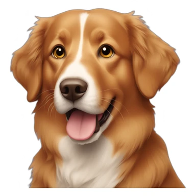 amos the tolling retriever with no white sticker