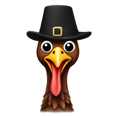 Turkey black wearing a turkey hat sticker