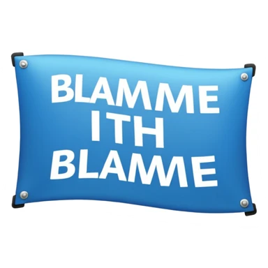 banner with words BLAME JOHN sticker