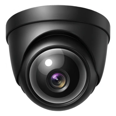 Dome cctv camera in black  sticker