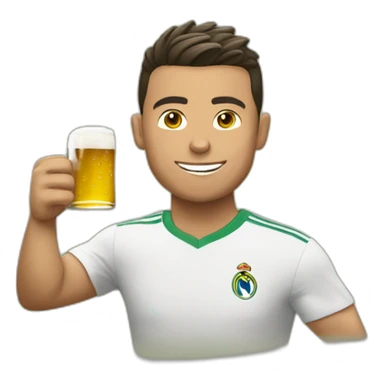 Ronaldo qui boit de la bière sticker