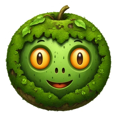forgotten fruit, overgrown, mossy sticker
