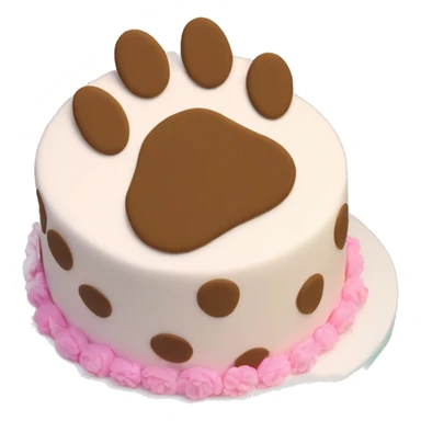 Paw print birthday cake sticker