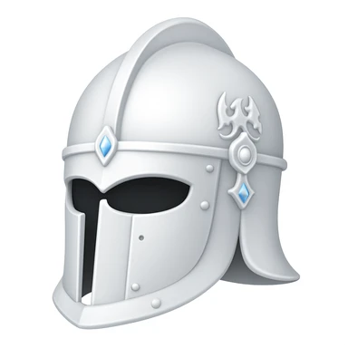 Make the helmet a much lighter silver and remove any gold parts. The original style is emoji style, but since emoji style does not support editing, please keep the look consistent with emoji style while making these changes. sticker
