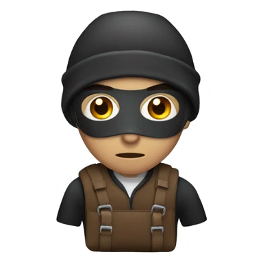 A robber with a duffle bag sticker