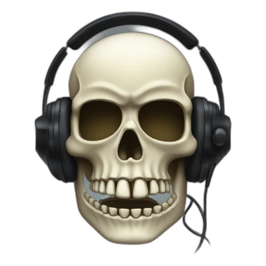 Military Skeleton mask with a long black mask underneath it and headset with a microphone sticker
