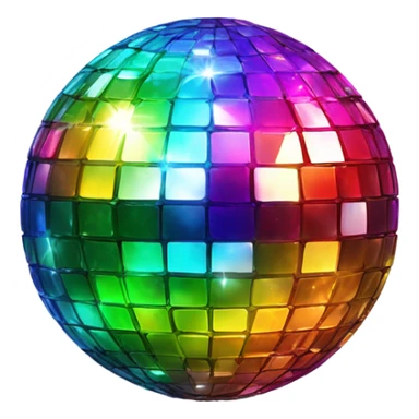 Rainbow disco ball sticker