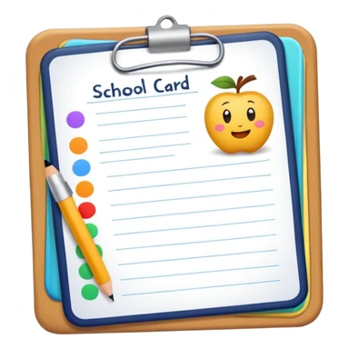 school education progress card sticker