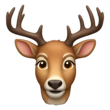 male deer face sticker